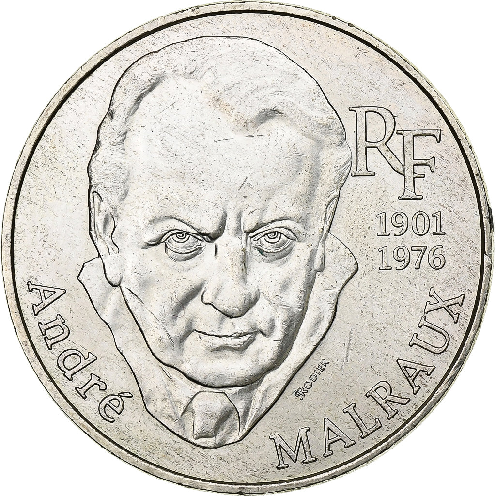 France, 100 Francs, André Malraux, 1997, Argent, SUP, KM:1188