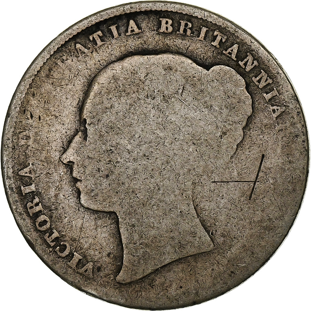 Great Britain, Victoria, Shilling, 1844, Silver, G(4-6), KM:734.1