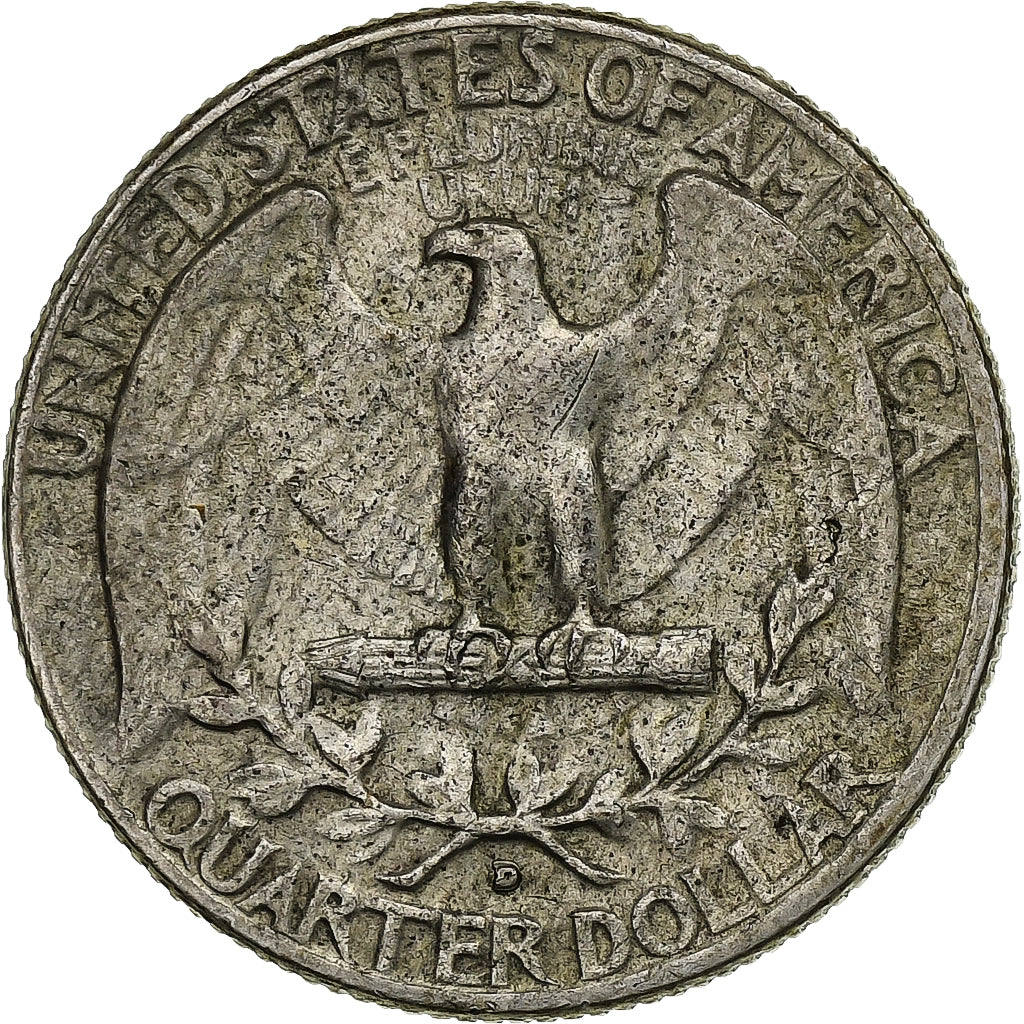 Estados Unidos, Quarter, Washington Quarter, 1964, Denver, Plata, MBC+, KM:164