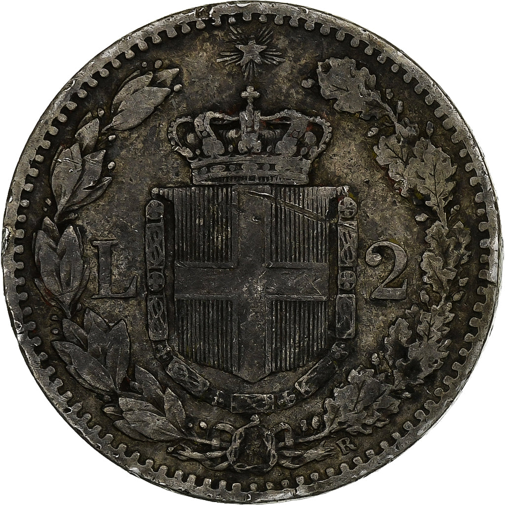 Italy, Umberto I, 2 Lire, 1881, Rome, Silver, VF(30-35), KM:23