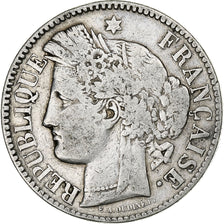 France, 2 Francs, Cérès, 1871, Bordeaux, Argent, TB, Gadoury:529, KM:816.2
