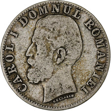 Romania, Carol I, 50 Bani, 1881, Vienna, Silver, VF(20-25), KM:13