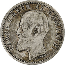 Romania, Carol I, 50 Bani, 1900, Argento, MB, KM:23