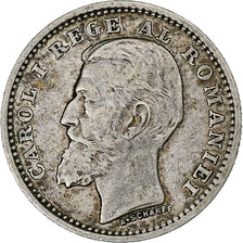 Romania, Carol I, 50 Bani, 1900, Silver, EF(40-45), KM:23