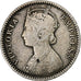 INDIA-BRITISH, Victoria, 1/4 Rupee, 1877, Bombay, Silver, VF(20-25), KM:490