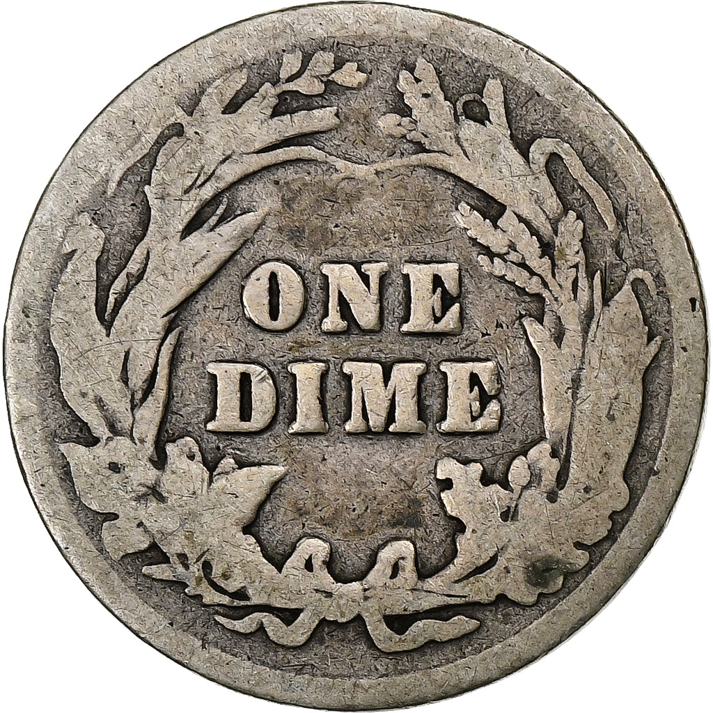 Stati Uniti, Dime, Barber Dime, 1902, Philadelphia, Argento, B+, KM:113