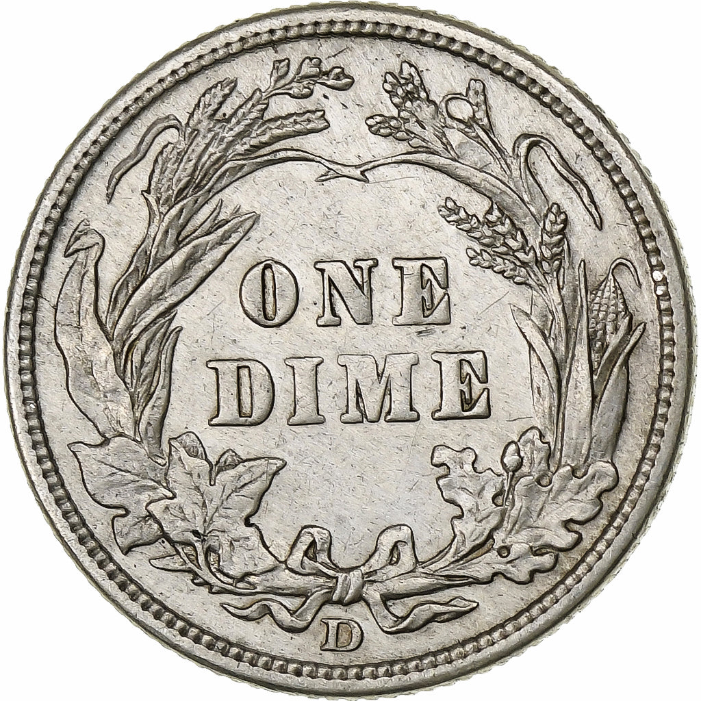 Estados Unidos da América, Dime, Barber Dime, 1911, Denver, Prata, AU(50-53)