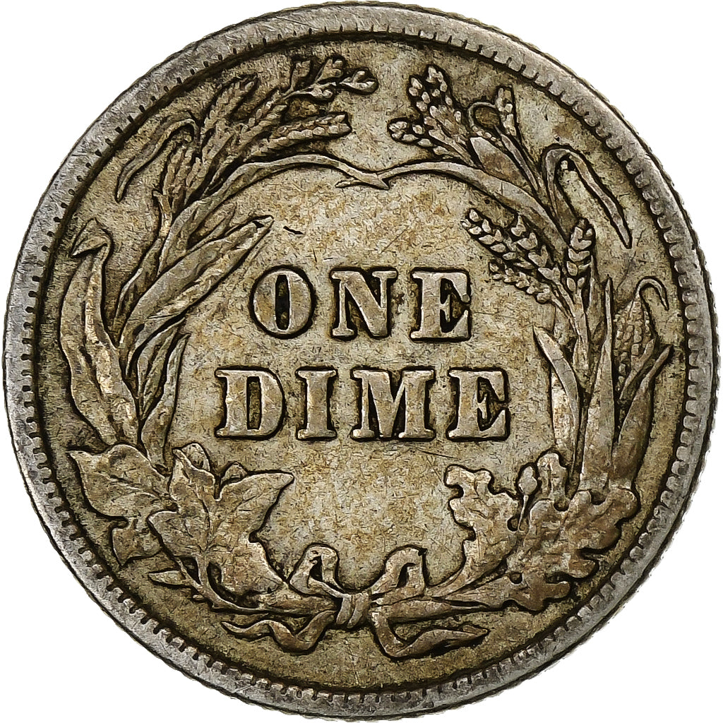 États-Unis, Dime, Barber Dime, 1915, Philadelphie, Argent, TTB, KM:113