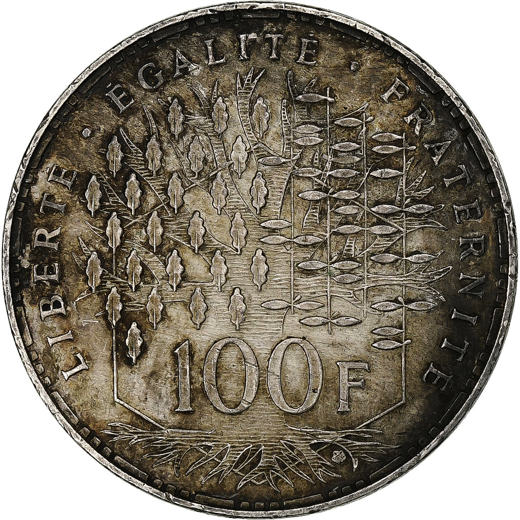 France, 100 Francs, Panthéon, 1987, Paris, Silver, EF(40-45), Gadoury:898, Le