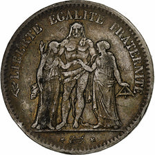 France, 5 Francs, Hercule, 1849, Strasbourg, Silver, VF(20-25), Gadoury:683