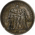 France, 5 Francs, Hercule, 1849, Strasbourg, Silver, VF(20-25), Gadoury:683