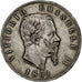 Italie, Vittorio Emanuele II, 5 Lire, 1869, Milan, Argent, TB, KM:8.3