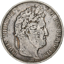 Frankrijk, 5 Francs, Louis-Philippe, 1844, Rouen, Zilver, FR, Gadoury:678a
