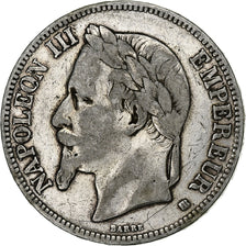 France, Napoléon III, 5 Francs, 1869, Strasbourg, Argent, TB, Gadoury:739