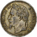 France, 5 Francs, Napoléon III, 1869, Strasbourg, Silver, EF(40-45)