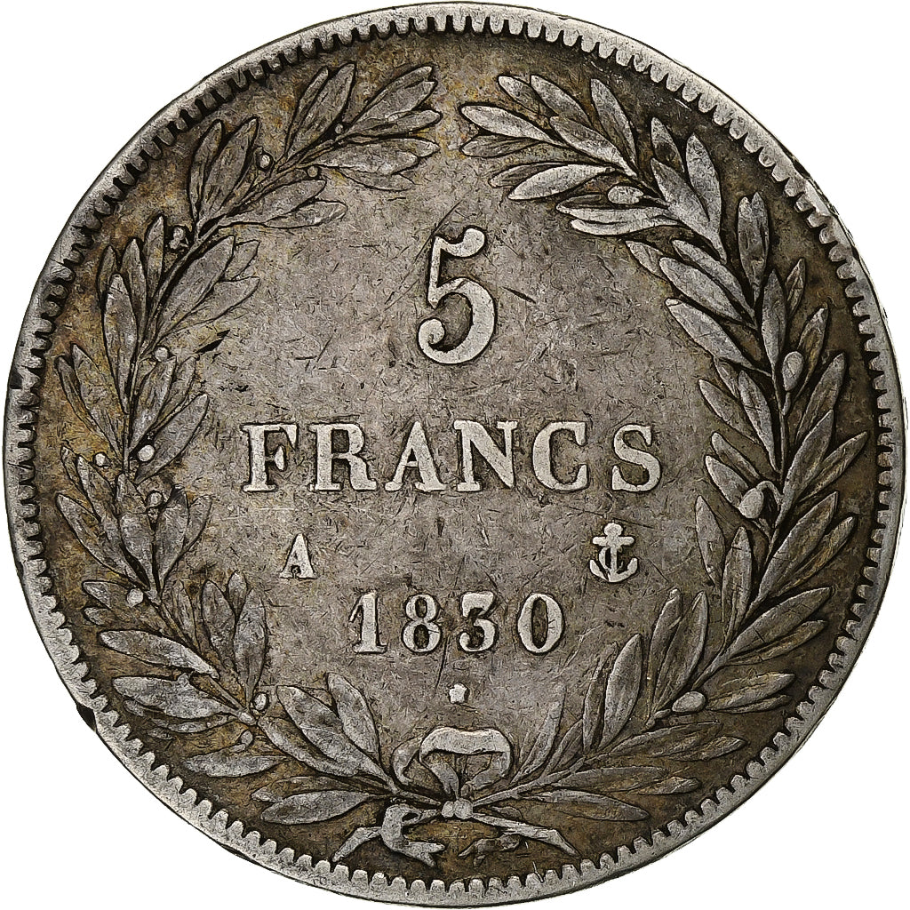 Frankreich, 5 Francs, Louis-Philippe, 1830, Paris, Sans le I, Silber, S+