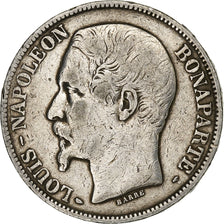 Francja, 5 Francs, Louis Napoléon Bonaparte, 1852, Paris, Srebro, F(12-15)