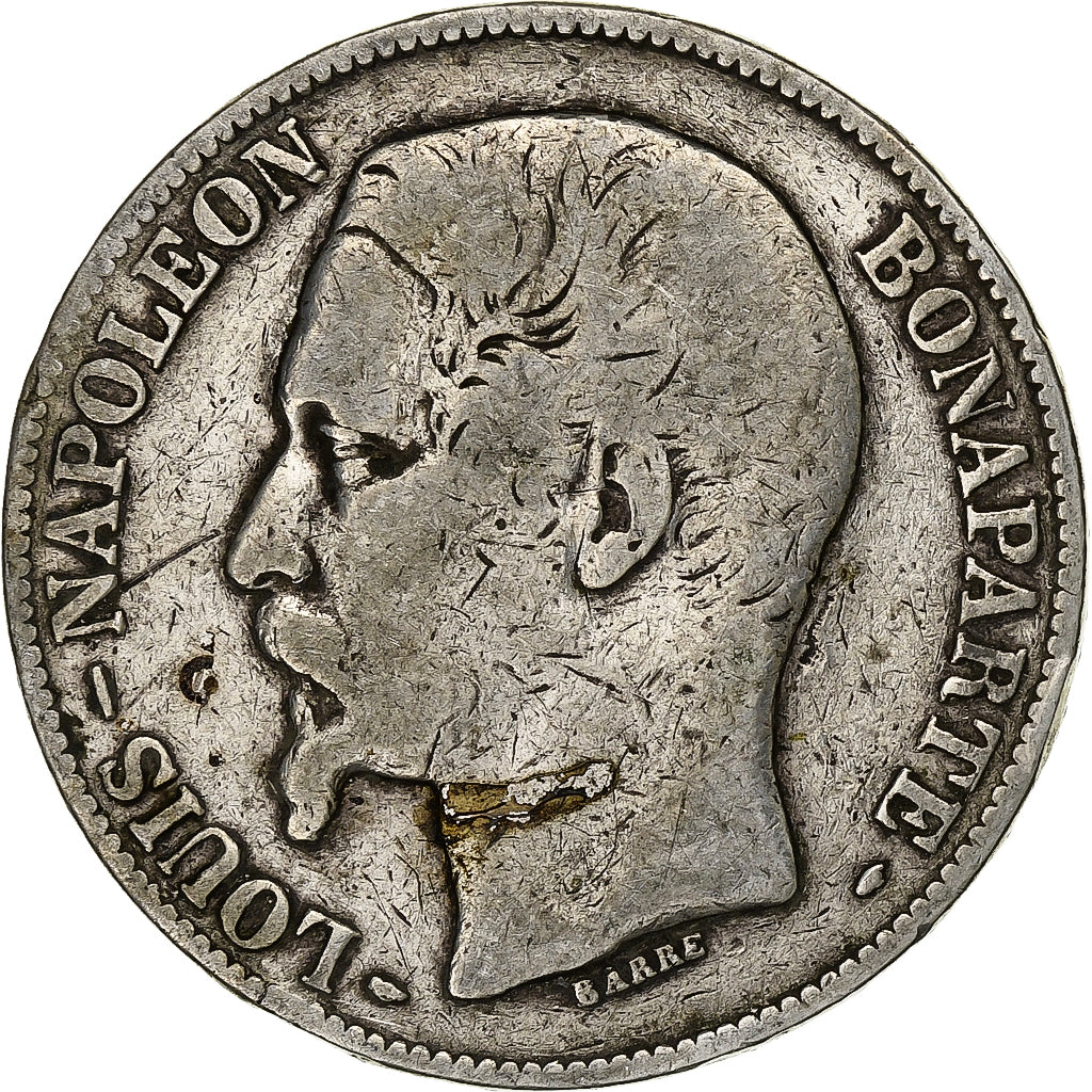 Frankrijk, 5 Francs, Louis Napoléon Bonaparte, 1852, Paris, Zilver, ZG+