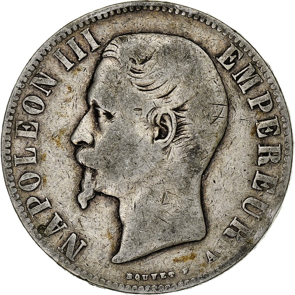 Frankrijk, 5 Francs, Napoléon III, 1855, Paris, Zilver, FR, Gadoury:734