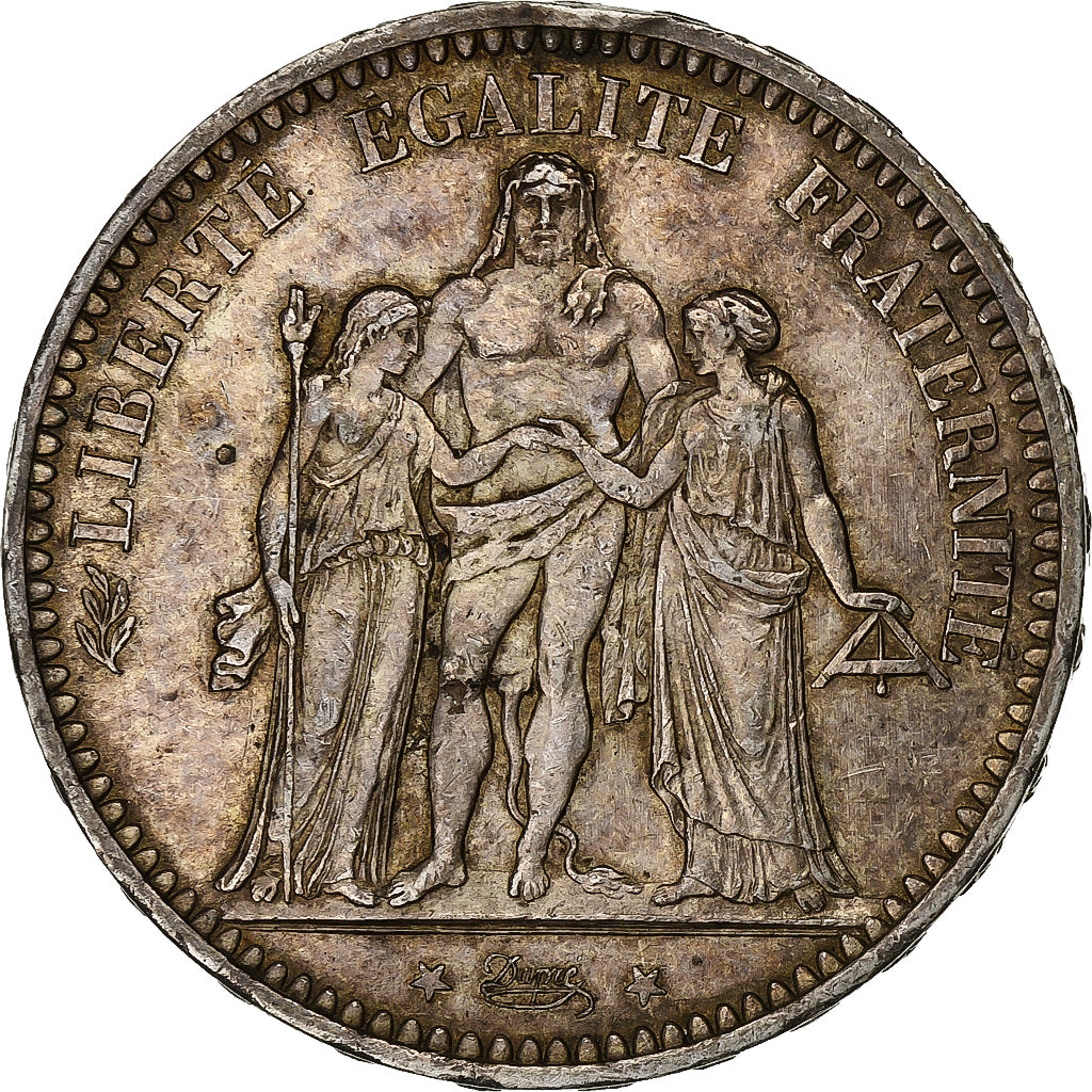 Francia, 5 Francs, Hercule, 1873, Paris, Plata, MBC+, Gadoury:745a, KM:820.1