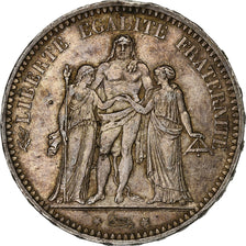 Francia, 5 Francs, Hercule, 1873, Paris, Plata, MBC+, Gadoury:745a, KM:820.1