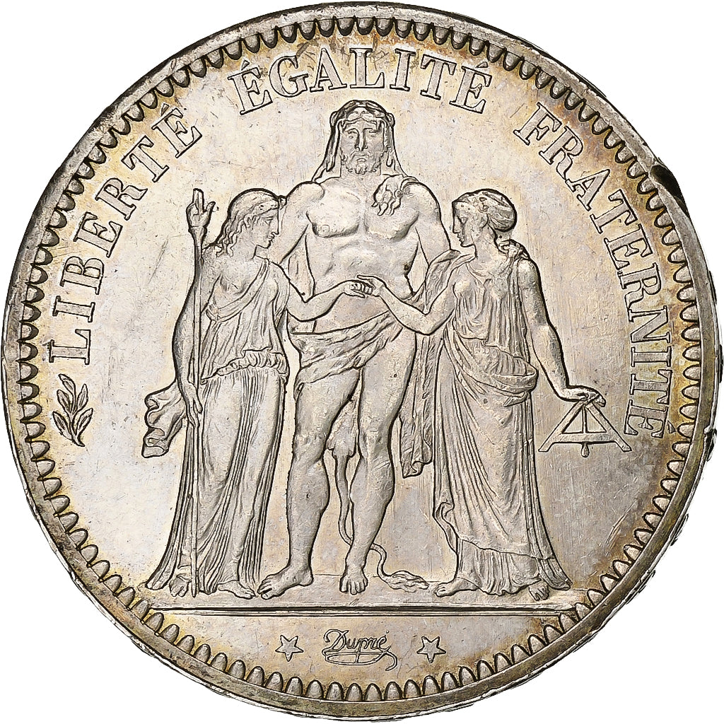 France, 5 Francs, Hercule, 1873, Paris, Silver, MS(60-62), Gadoury:745a
