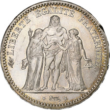 France, 5 Francs, Hercule, 1873, Paris, Silver, MS(60-62), Gadoury:745a