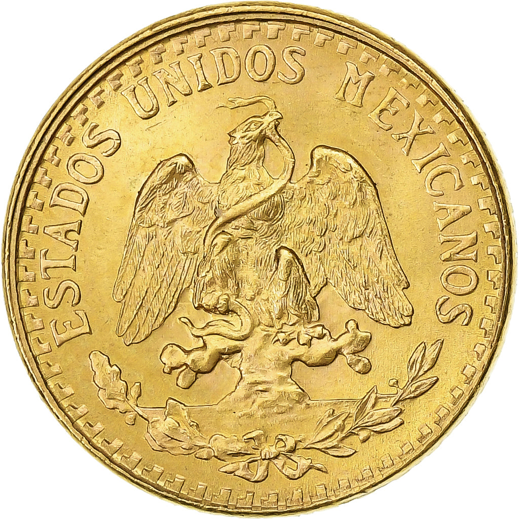 Mexico, 2 Pesos, 1945, Mexico City, Gold, MS(64)