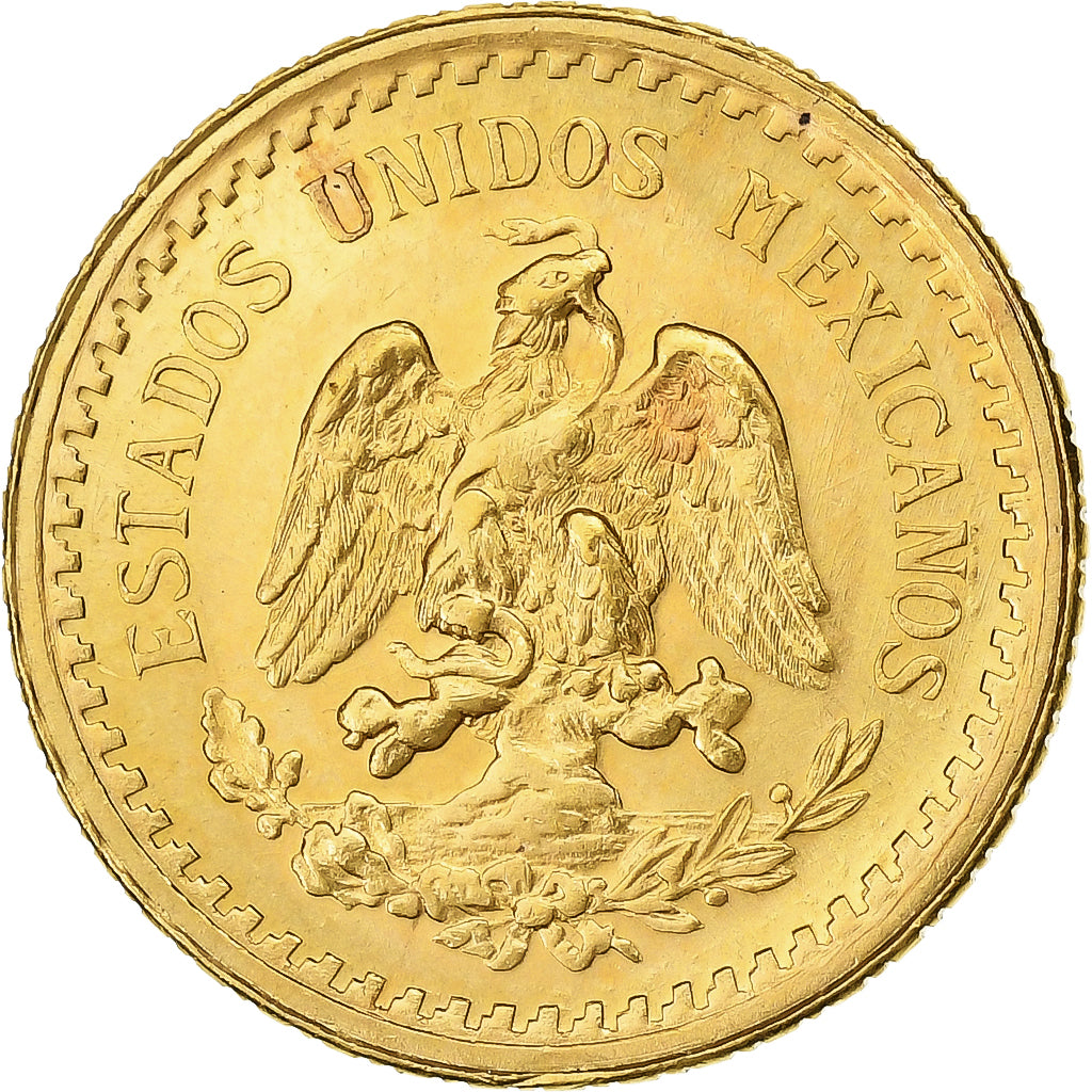 Mexico, 2-1/2 Pesos, 1945, Mexico City, Gold, MS(64), KM:463