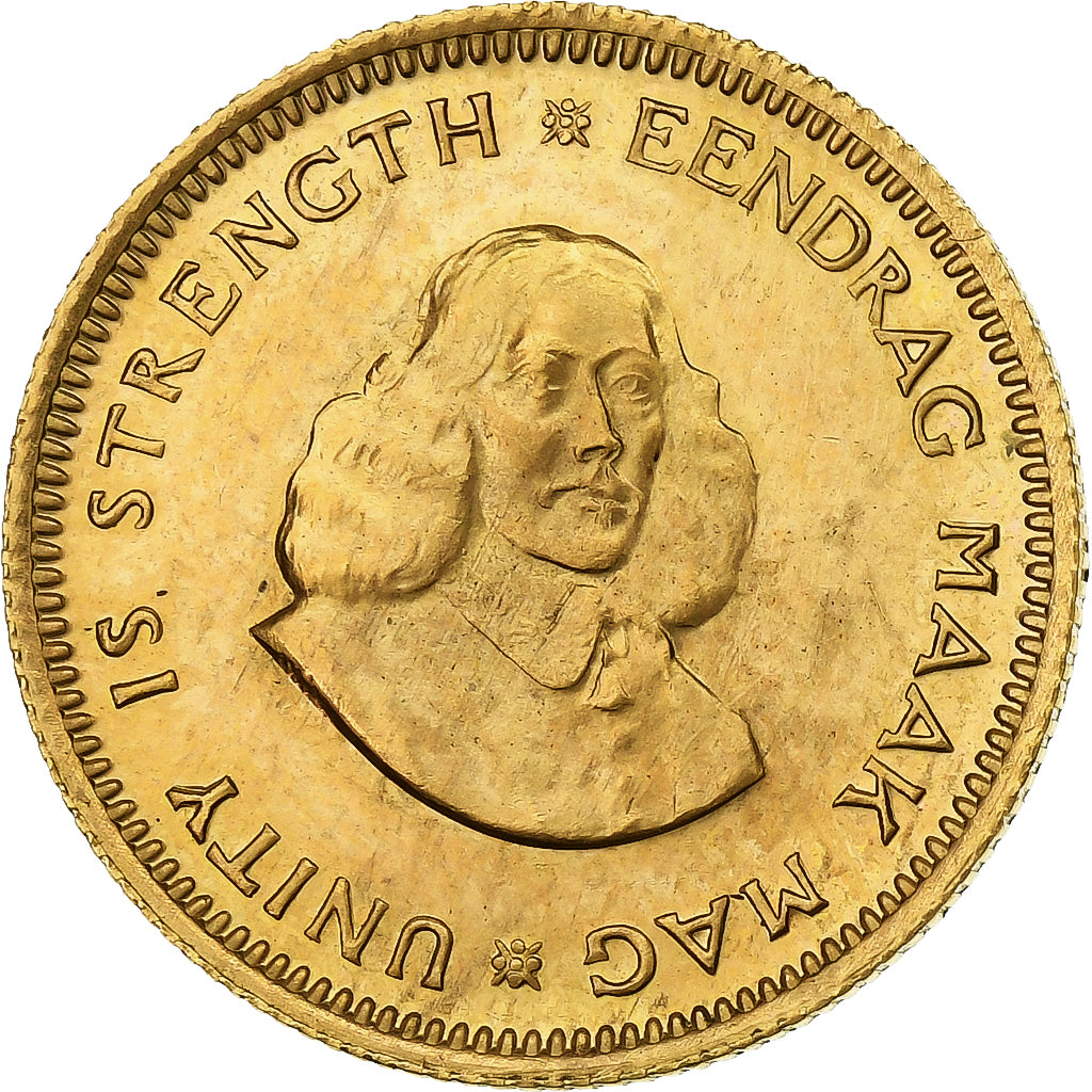 South Africa, Rand, 1967, Pretoria, Gold, MS(63), KM:72.2