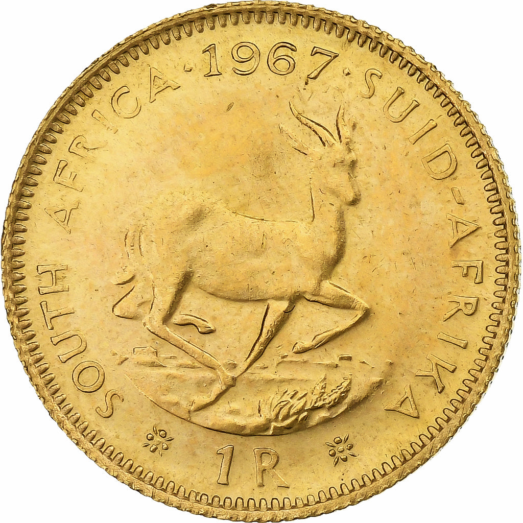 South Africa, Rand, 1967, Pretoria, Gold, MS(63), KM:72.2