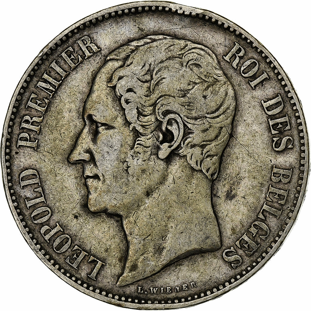 Belgium, Leopold I, 5 Francs, 5 Frank, 1865, Silver, VF(20-25), KM:17