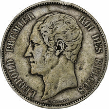 Belgium, Leopold I, 5 Francs, 5 Frank, 1865, Silver, VF(20-25), KM:17