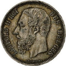 Belgium, Leopold II, 5 Francs, 5 Frank, 1868, Brussels, Silver, VF(30-35), KM:24