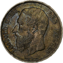 Belgium, Leopold II, 5 Francs, 5 Frank, 1869, Silver, VF(30-35), KM:24
