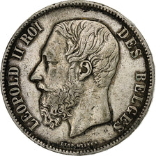 Belgium, Leopold II, 5 Francs, 5 Frank, 1870, Brussels, Silver, VF(30-35), KM:24