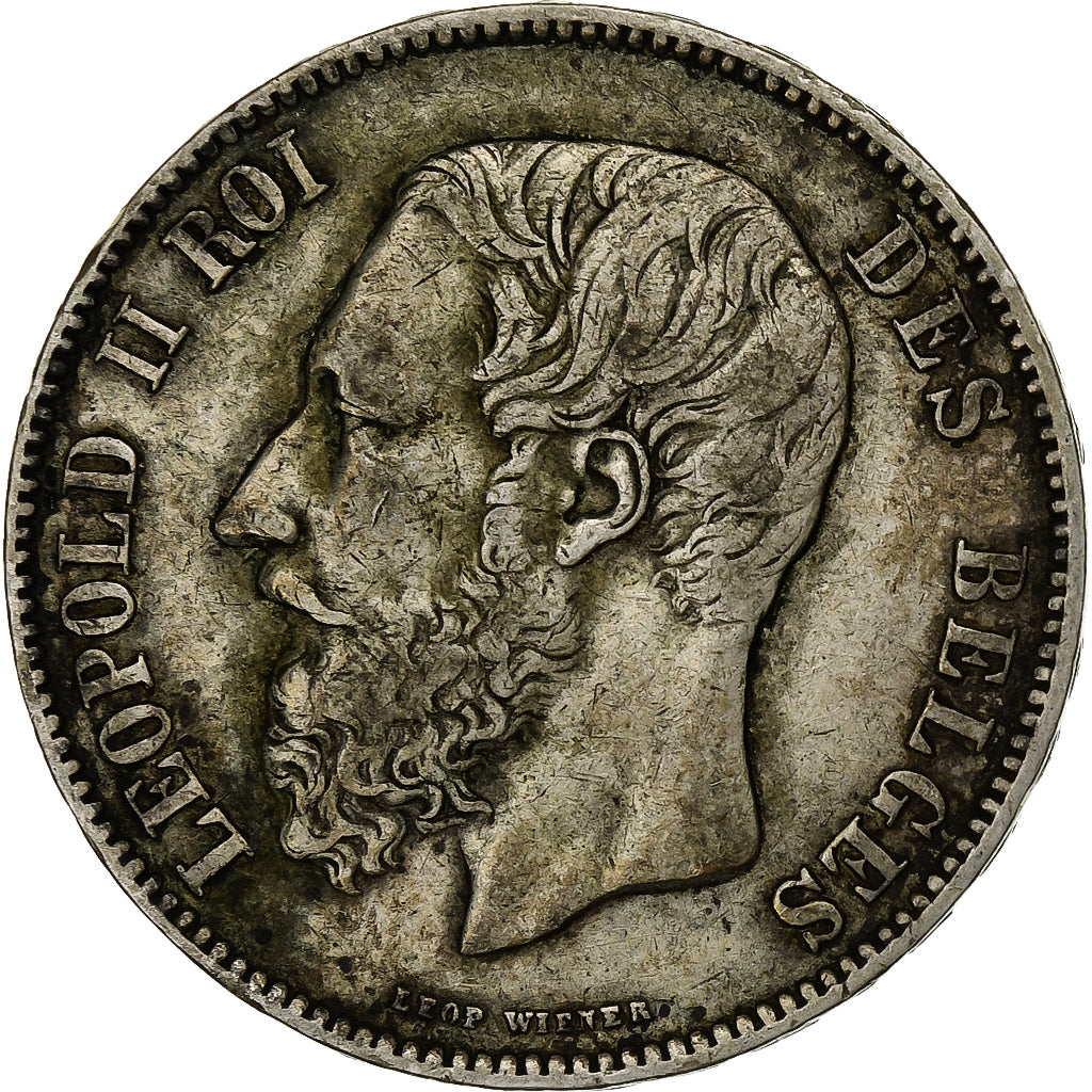 Belgio, Leopold II, 5 Francs, 5 Frank, 1870, Brussels, Argento, MB+, KM:24