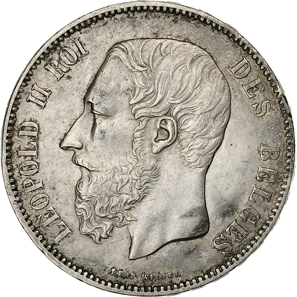 Belgique, Leopold II, 5 Francs, 5 Frank, 1870, Bruxelles, Argent, TTB+, KM:24