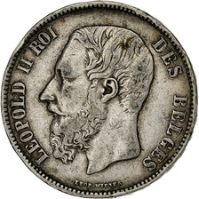 Belgium, Leopold II, 5 Francs, 5 Frank, 1872, Silver, VF(20-25), KM:24