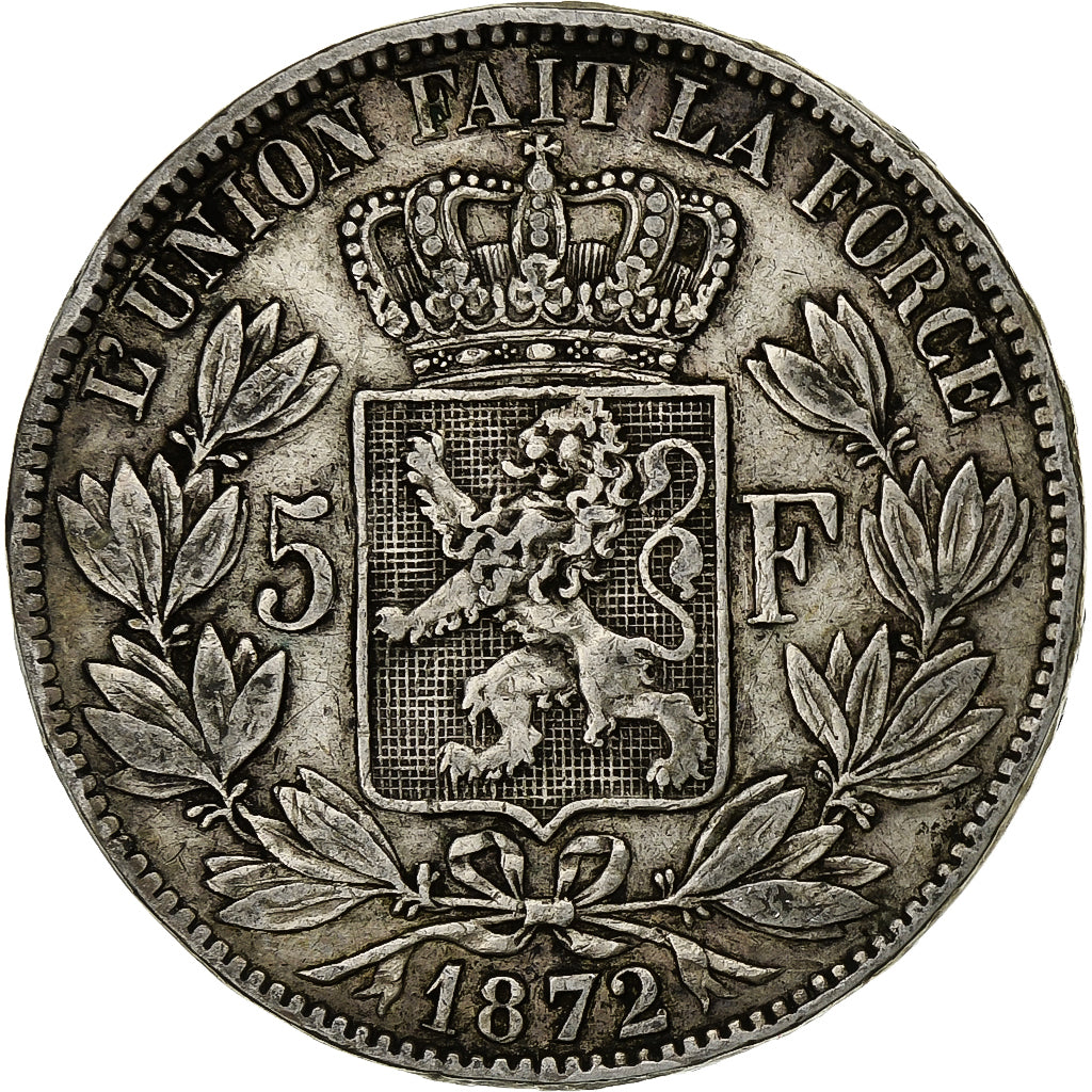 Belgium, Leopold II, 5 Francs, 5 Frank, 1872, Silver, VF(20-25), KM:24