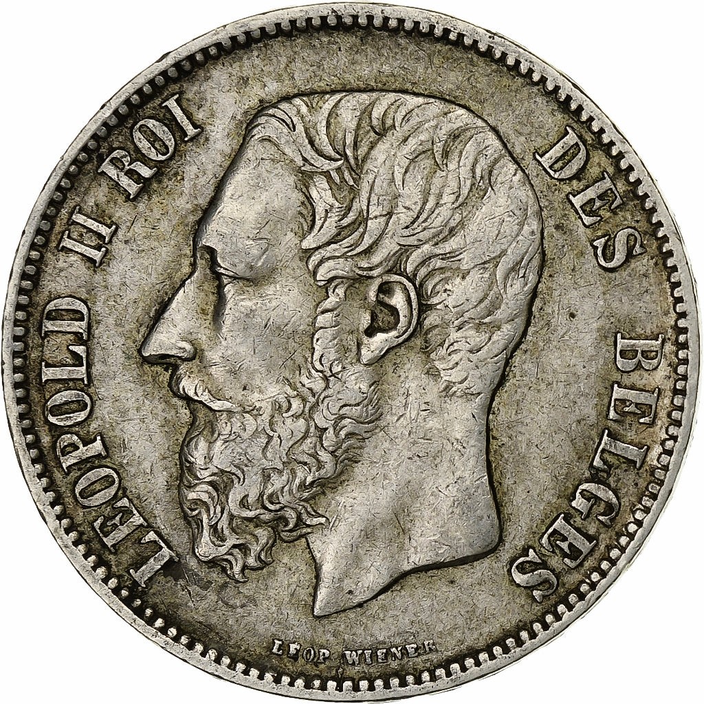 Belgique, Leopold II, 5 Francs, 5 Frank, 1873, Argent, TB, KM:24