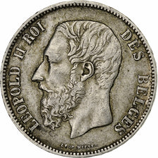 Belgique, Leopold II, 5 Francs, 5 Frank, 1873, Argent, TB, KM:24