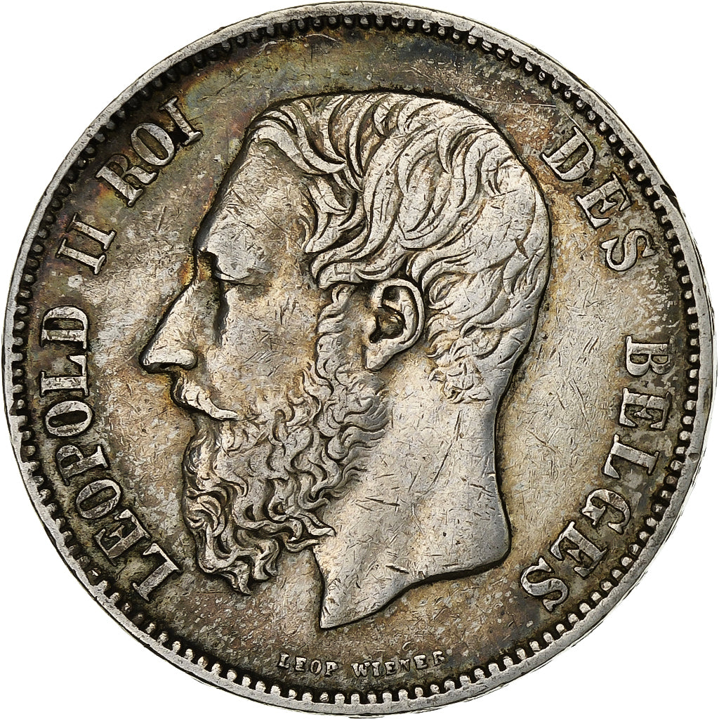 Belgium, Leopold II, 5 Francs, 5 Frank, 1873, Silver, VF(30-35), KM:24