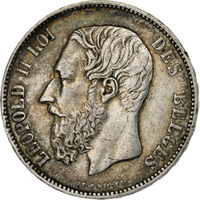 Belgium, Leopold II, 5 Francs, 5 Frank, 1873, Silver, VF(30-35), KM:24