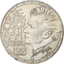 Austria, 500 Schilling, 1991, Vienna, Silver, MS(63), KM:3000
