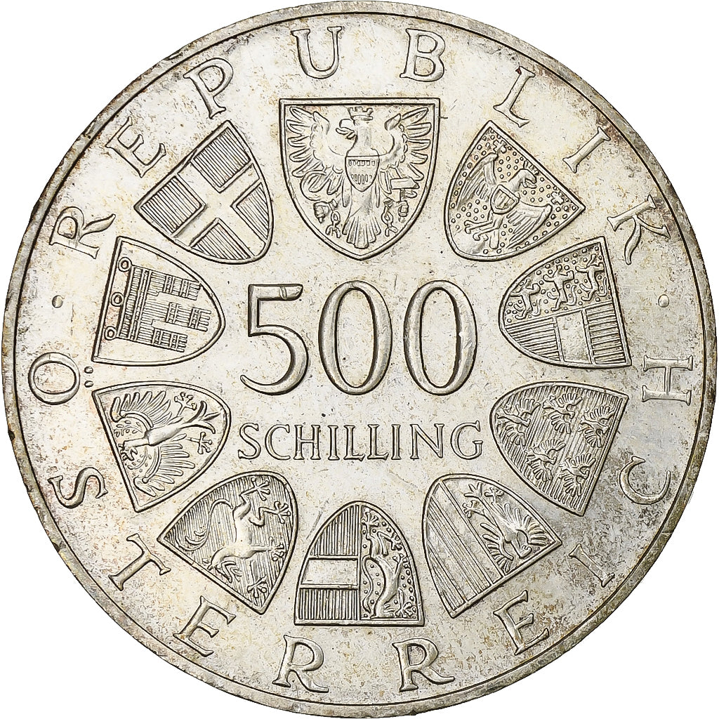Austria, 500 Schilling, 1988, Vienna, Silver, MS(63), KM:2986