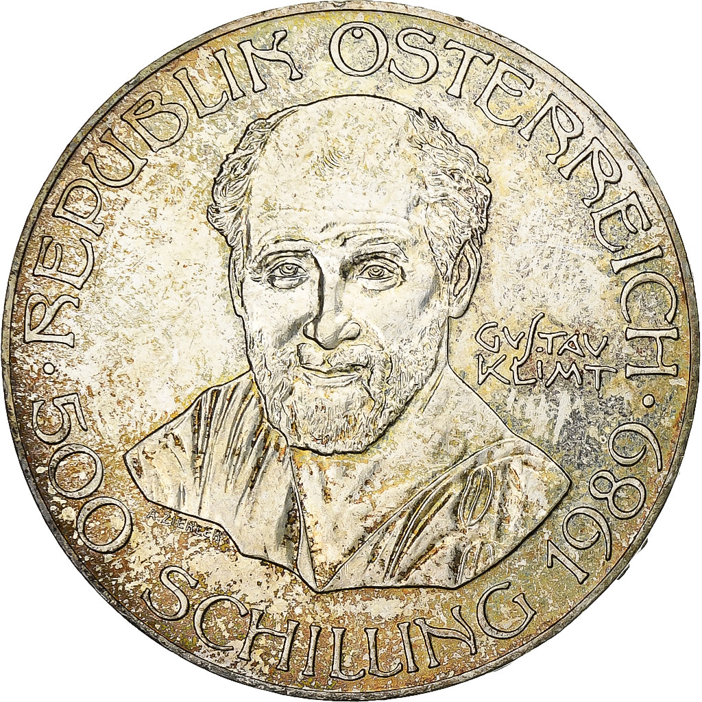 Áustria, 500 Schilling, 1989, Vienna, Prata, MS(63), KM:2987