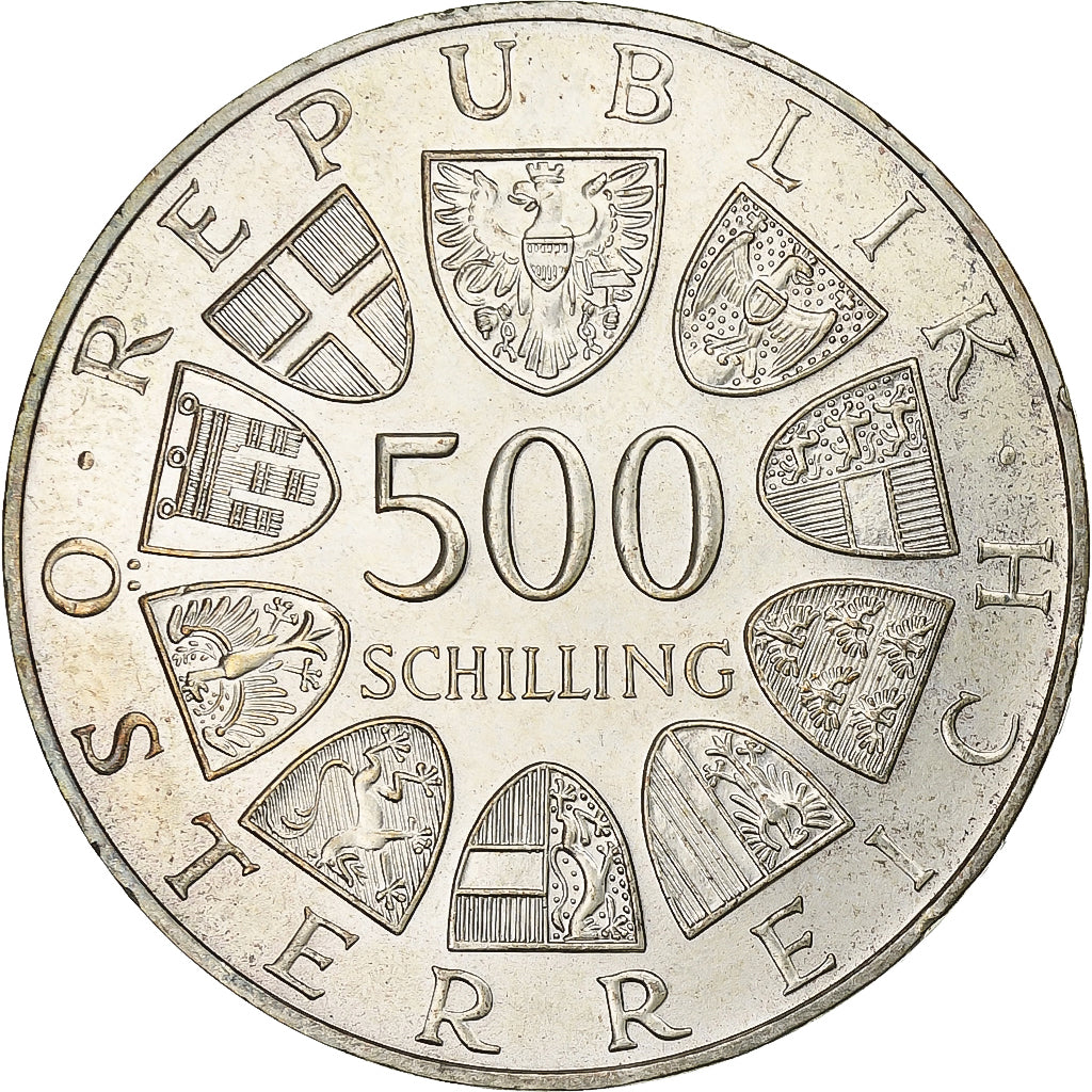 Österreich, 500 Schilling, 1986, Vienna, Silber, UNZ, KM:2977