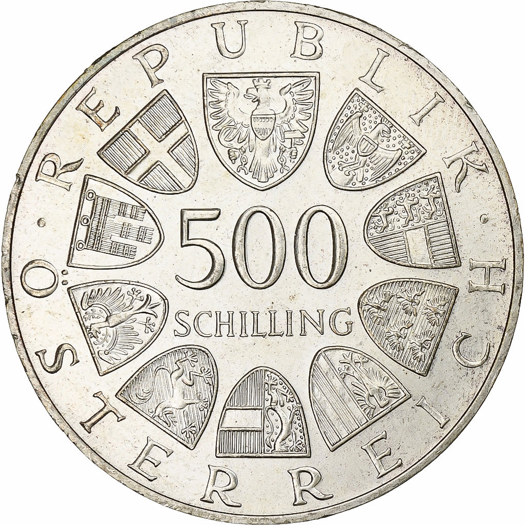 Austria, 500 Schilling, 1986, Vienna, Silver, MS(63), KM:2976