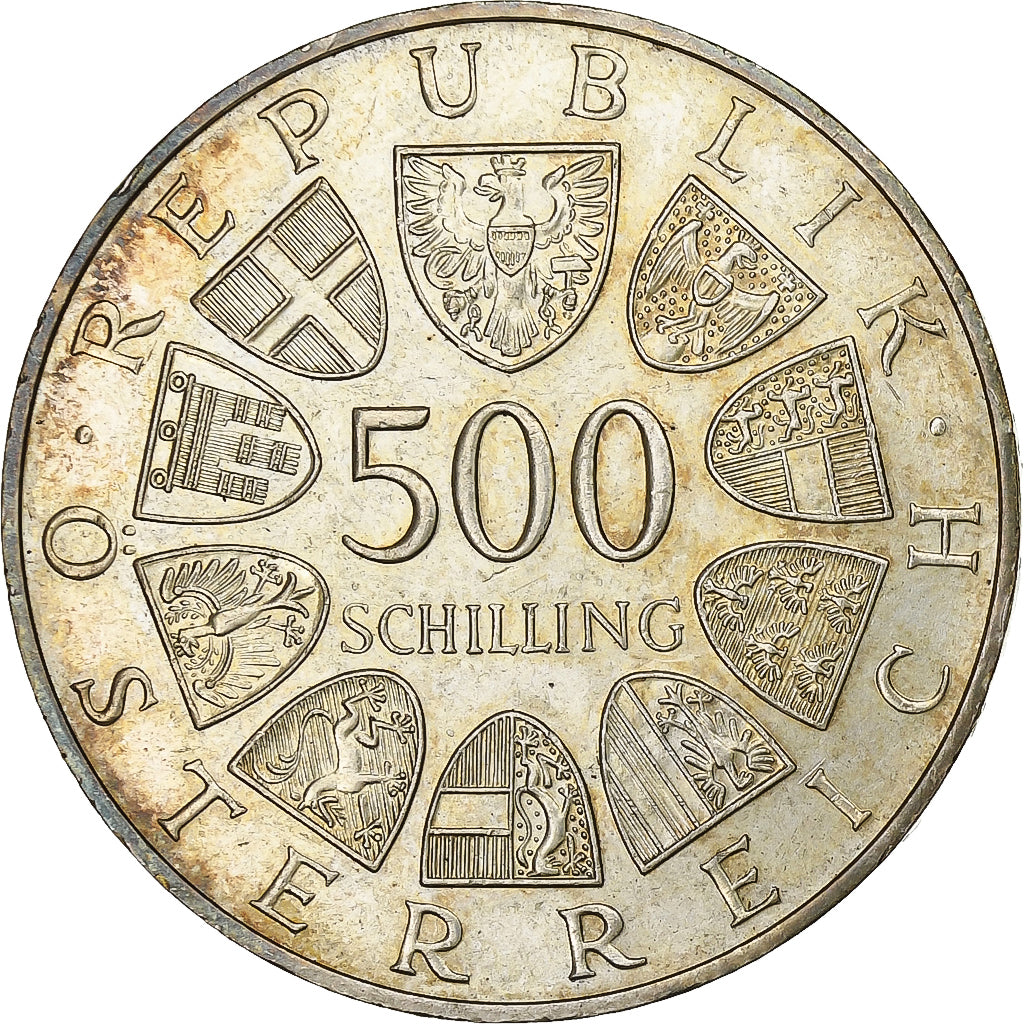 Austria, 500 Schilling, 1985, Vienna, Silver, MS(63), KM:2974